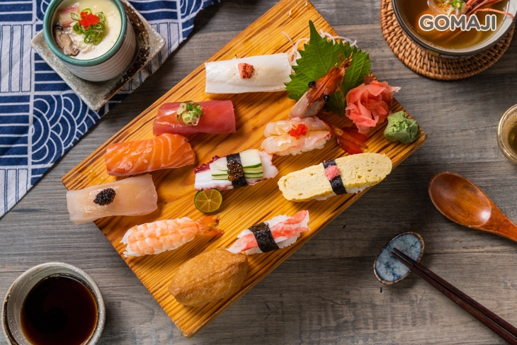 雙拼握壽司10貫(生熟各半)