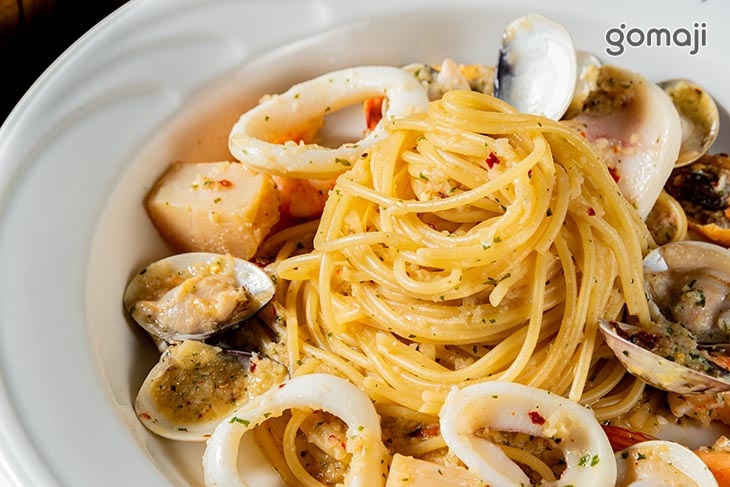 橄欖油蒜味辣椒蛤蜊細圓麵