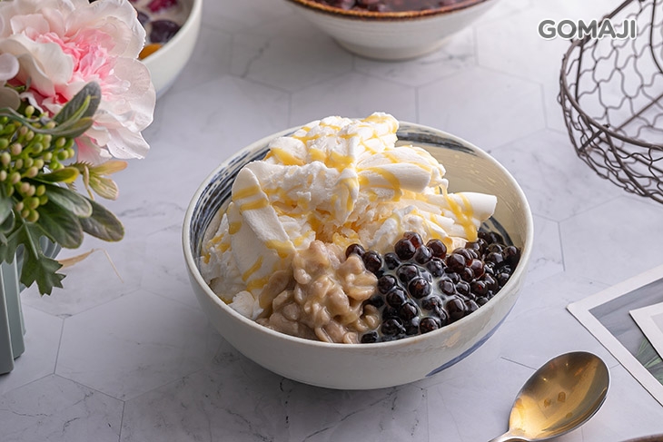 花生珍珠牛奶雪花冰