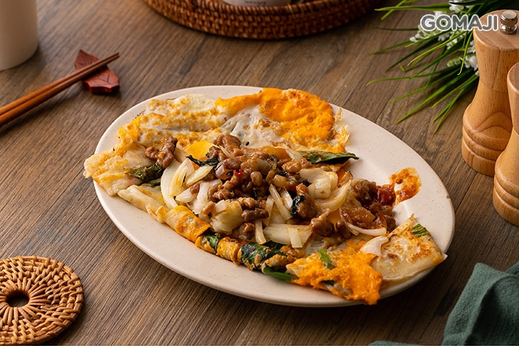 打拋豬洋蔥玉米蛋餅