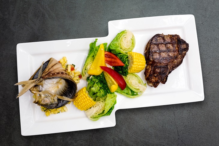 碳烤美國沙朗搭鯖魚