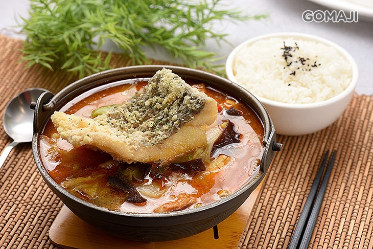 砂鍋菜 + 白飯 + 魚肉