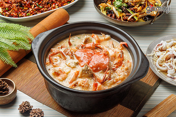 招牌蟹膏鮮蝦粥