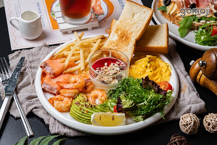 早餐盤-鮮蝦燻鮭魚