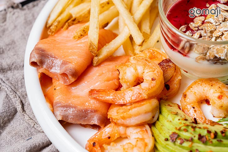 早餐盤-鮮蝦燻鮭魚