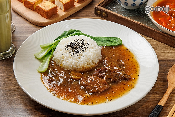 美式黑胡椒牛小排飯