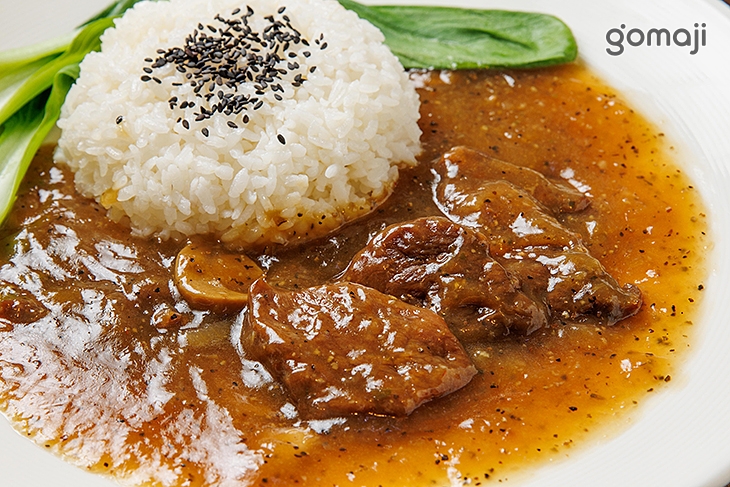 美式黑胡椒牛小排飯