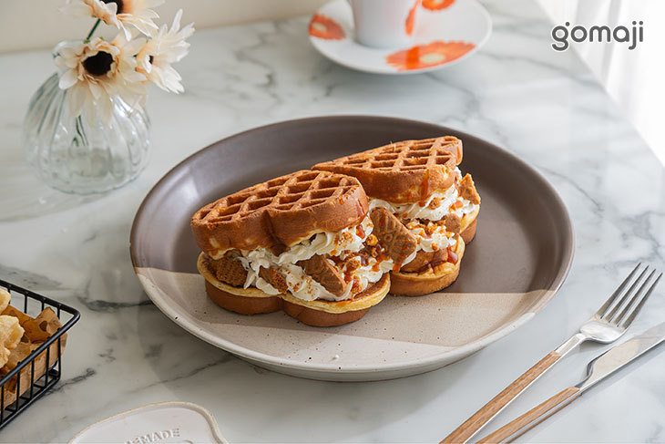 海鹽奶霜焦糖脆脆鬆餅