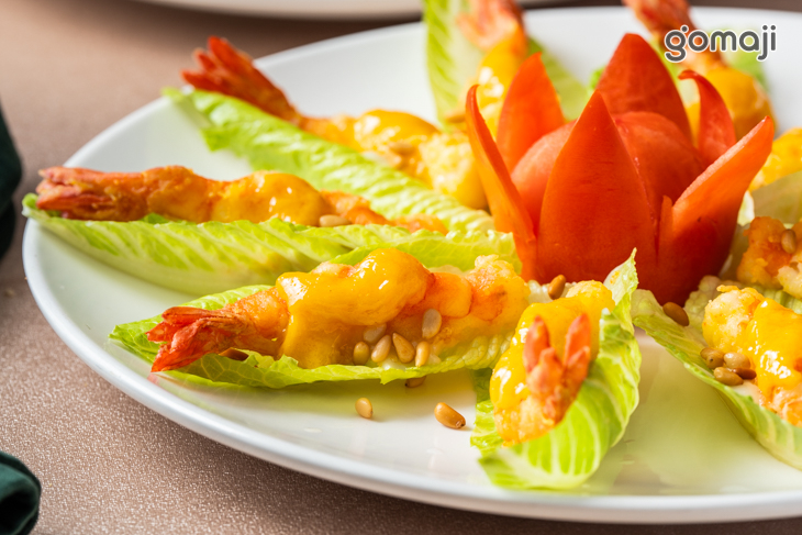 蘿蔓金沙松子蝦