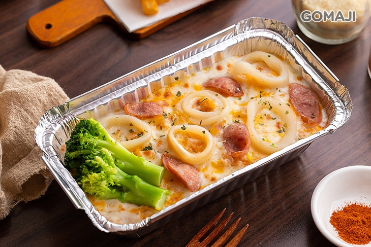 魷魚德腸焗烤飯