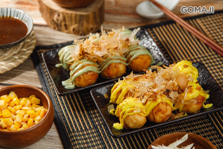 　招牌章魚燒　 〈章魚燒二份(口味：蜂蜜芥末/原味/海苔/芥末/千島沙拉/黑胡椒/墨西哥辣醬 七選二)〉