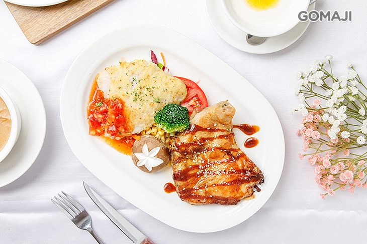 BBQ雞腿排+泰式香煎魴魚排 