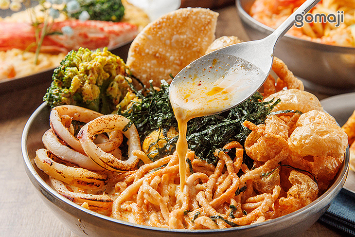 奶沙脆脆魷魚圈鍋燒意麵