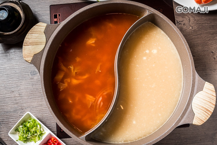 豚骨白湯、韓式泡菜湯