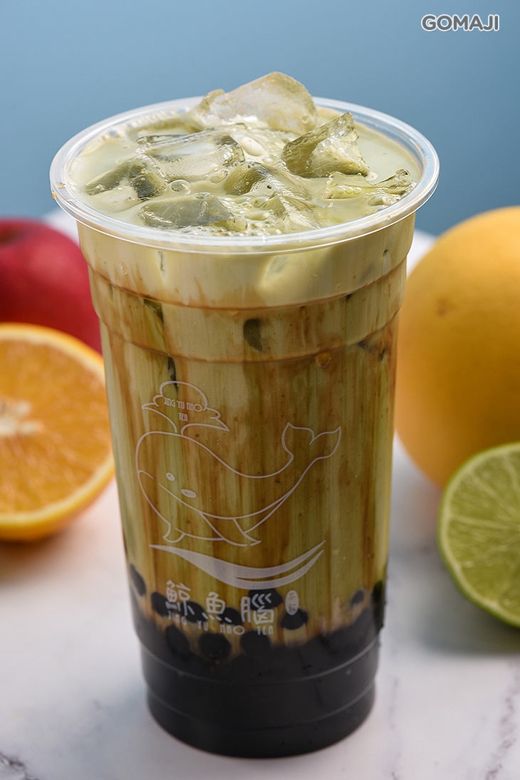 鯨.黑糖波霸抹茶鮮奶