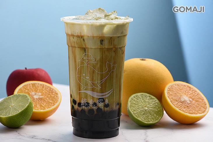 鯨.黑糖波霸抹茶鮮奶