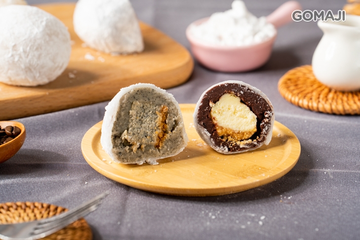 芝麻乳酪+可可乳酪