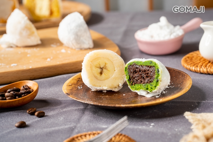 香蕉牛奶+抹茶布朗尼