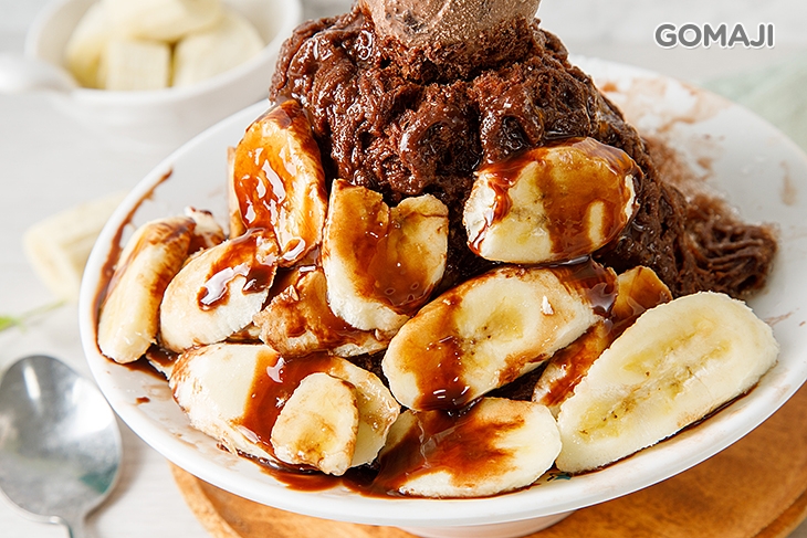 香蕉巧克力雪花冰+冰淇淋