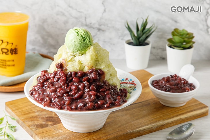 宇治抹茶雪花冰+冰淇淋