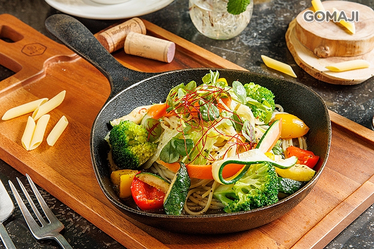 黑松露時蔬細圓麵