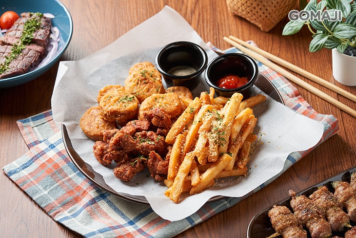 炸薯條+炸唐揚雞+炸雞塊