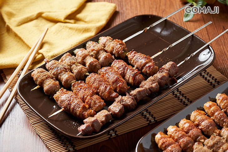 牛肉串+培根牛蔥+培根牛金針