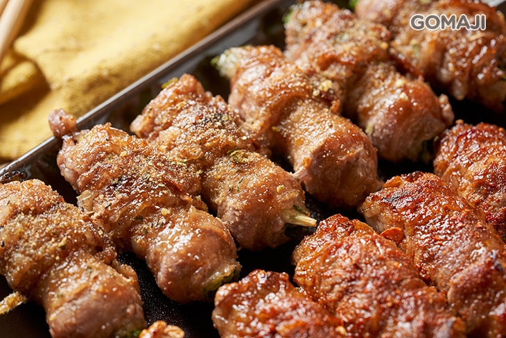 牛肉串+培根牛蔥+培根牛金針