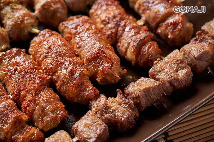 牛肉串+培根牛蔥+培根牛金針