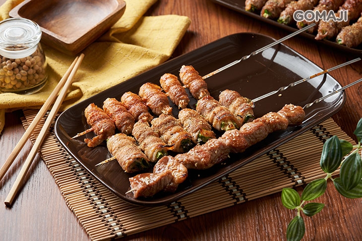 豬肉串+培根豬蔥串+培根豬金針串