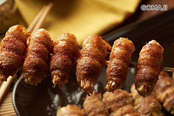 豬肉串+培根豬蔥串+培根豬金針串