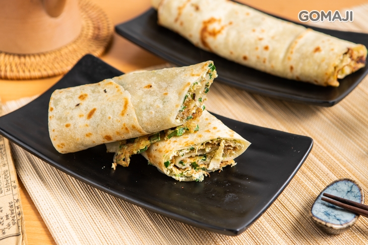 韭菜盒蛋捲餅