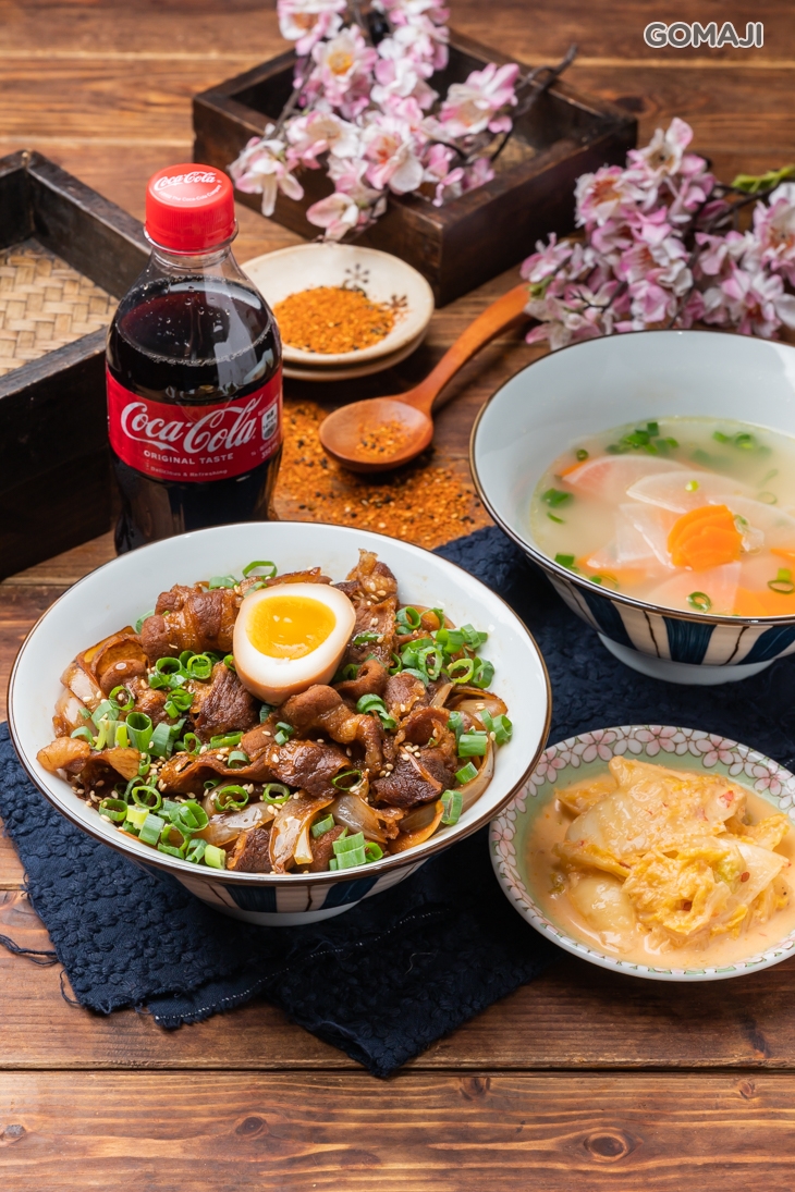 壽喜燒套餐（壽喜燒牛丼＋可樂＋黃金泡菜）