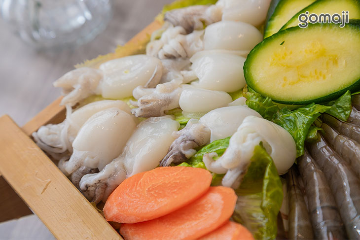 鯛魚片/小花枝/鮮甜白蝦/小章魚/鱸魚片