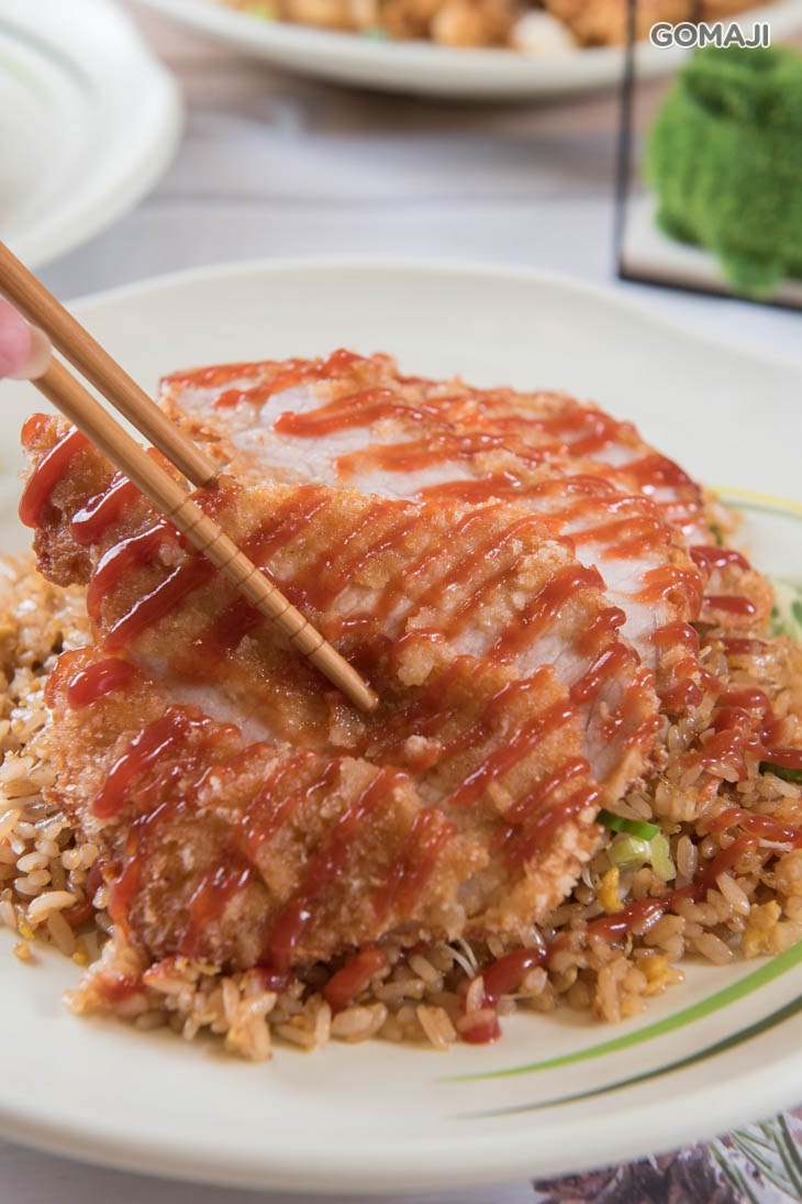 日式豬排+炒飯
