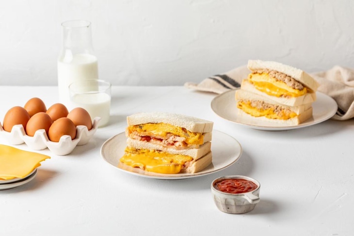 辣燻雞歐姆蛋+起司片