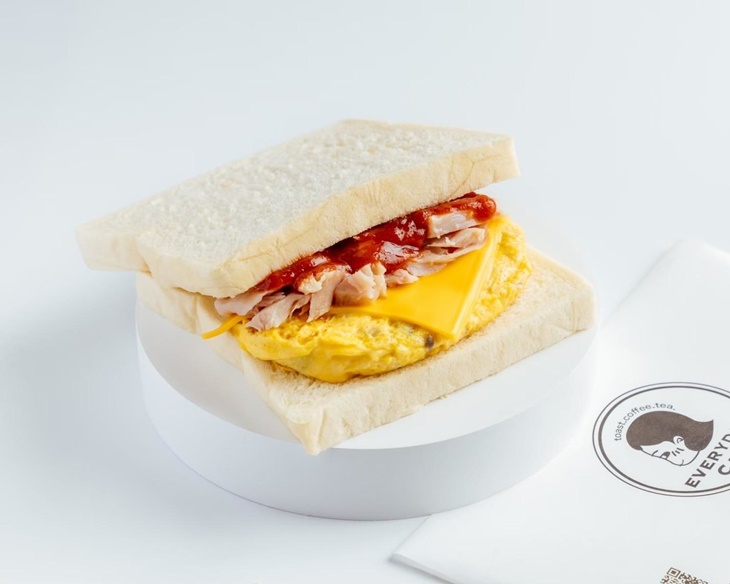 辣燻雞歐姆蛋+起司片