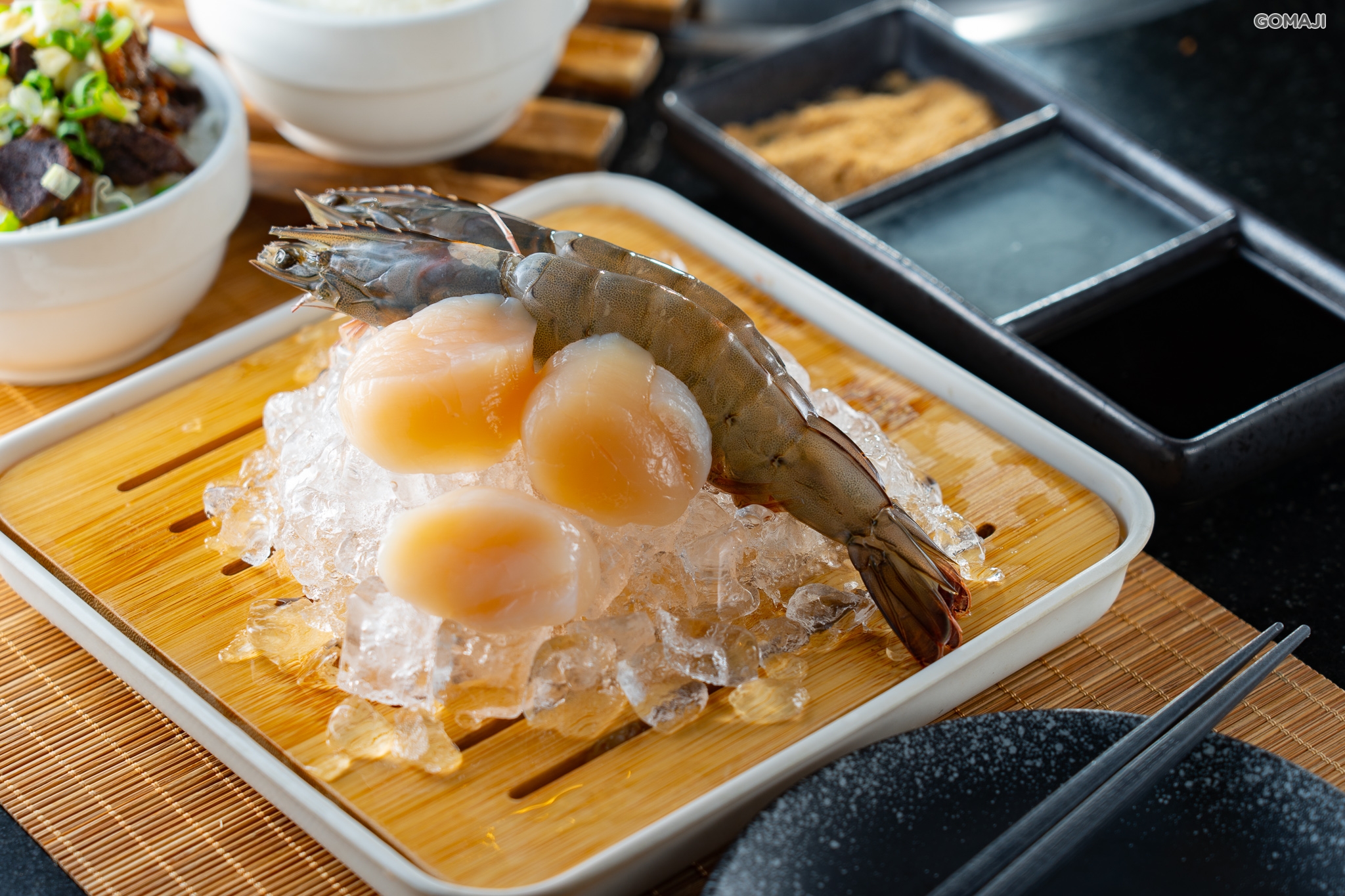 深海草蝦一份 + 美國大干貝一份