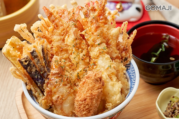 五樂海老天丼+兩隻炸蝦