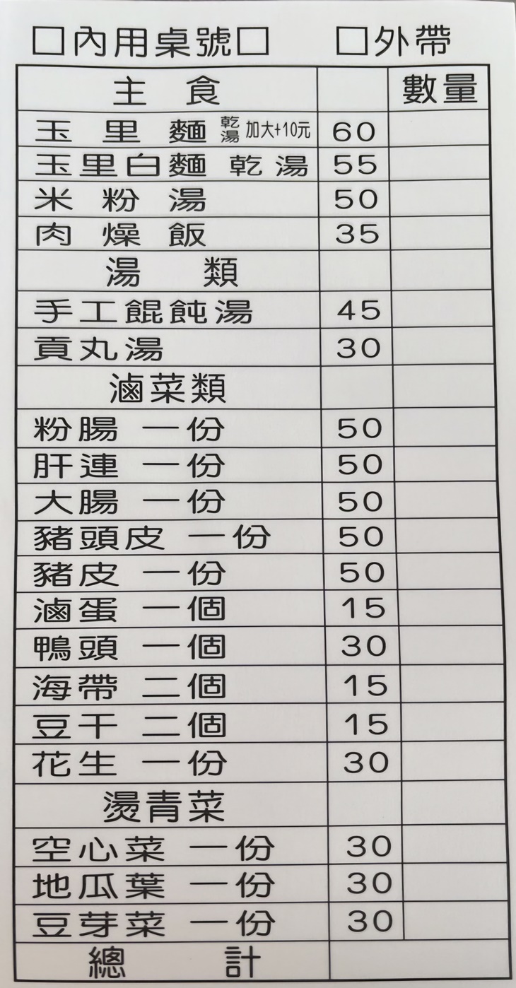 菜單