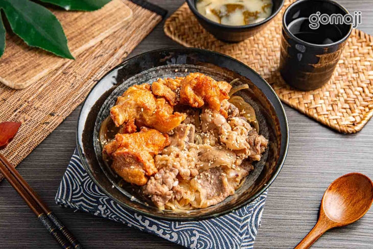 牛雞雙寶丼