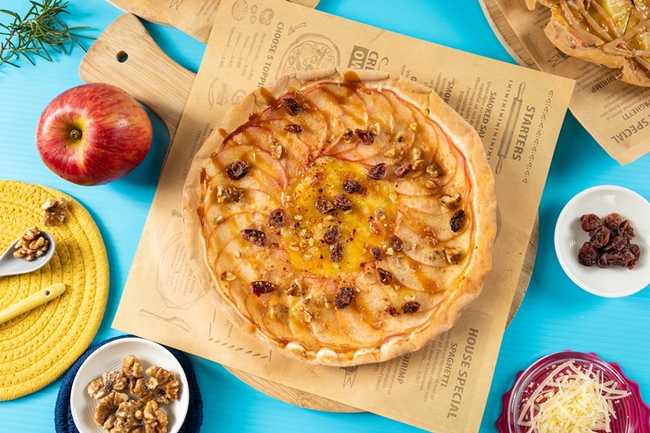 肉桂蘋果披薩．