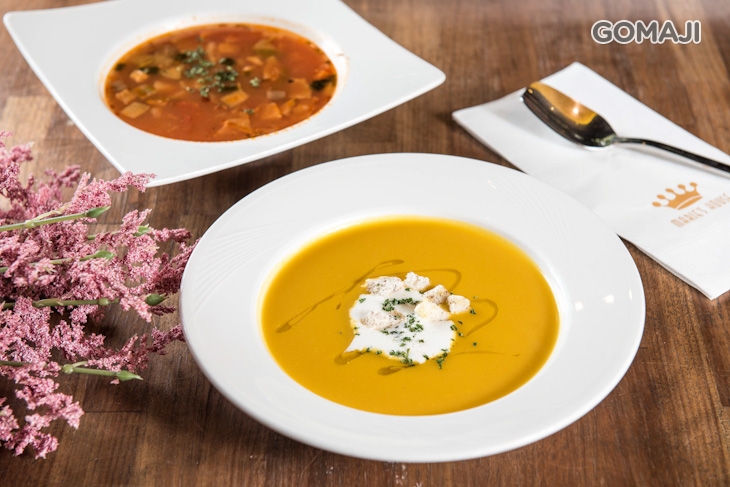 南瓜奶油濃湯/米蘭蔬菜清湯