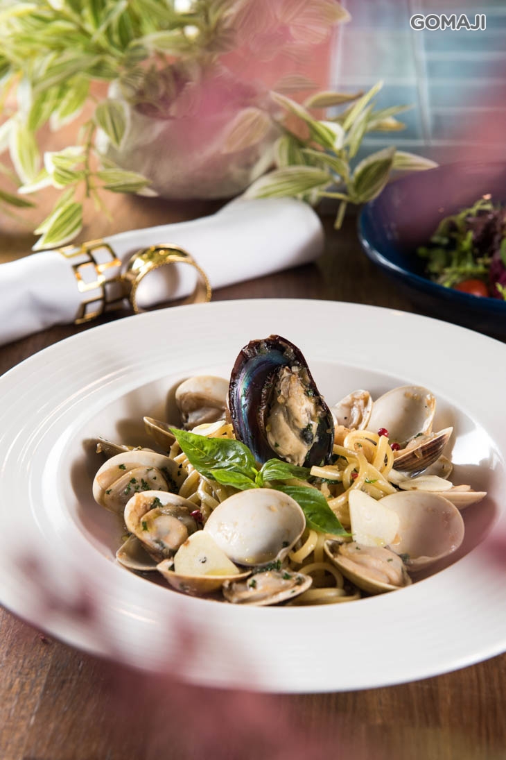 白酒清炒蛤蜊義大利麵套餐