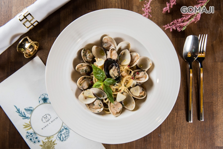 白酒清炒蛤蜊義大利麵套餐