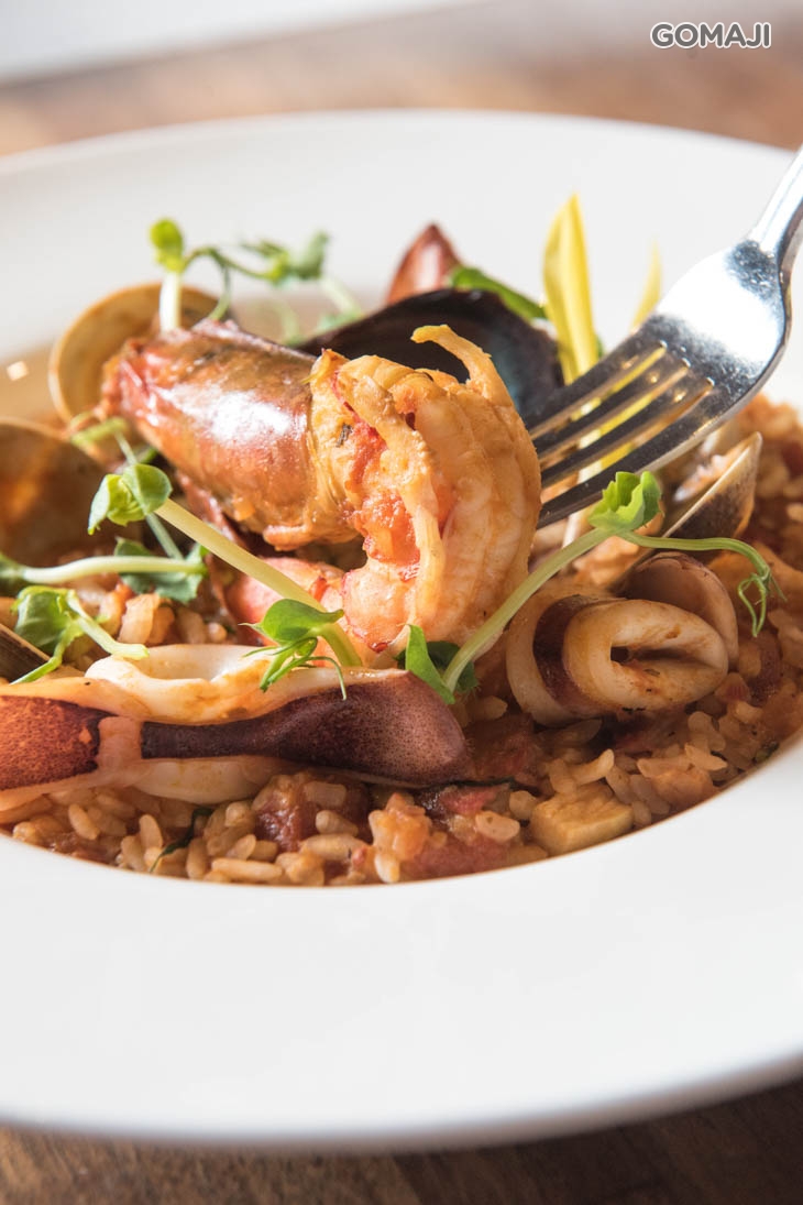 番茄臘腸海鮮總匯燉飯套