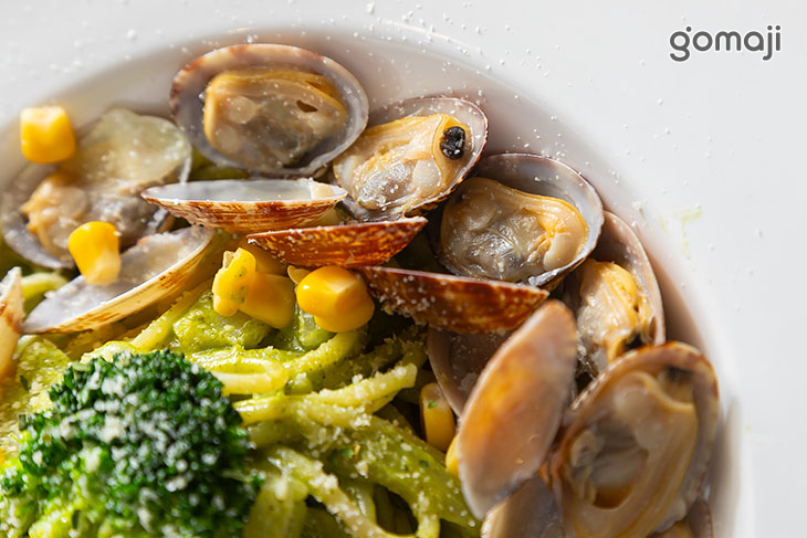 海味蛤蜊青醬義大利麵