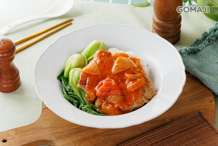 番茄洋蔥汁雞扒飯