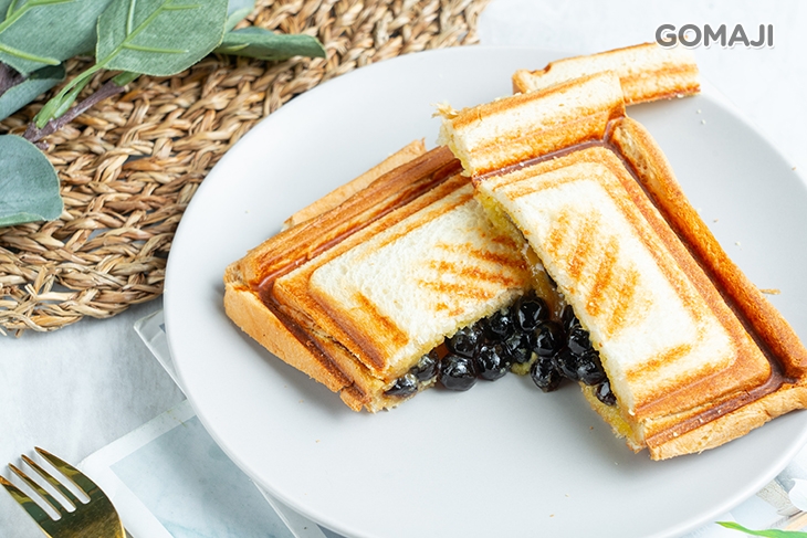 黑糖珍珠奶酥壓烤土司