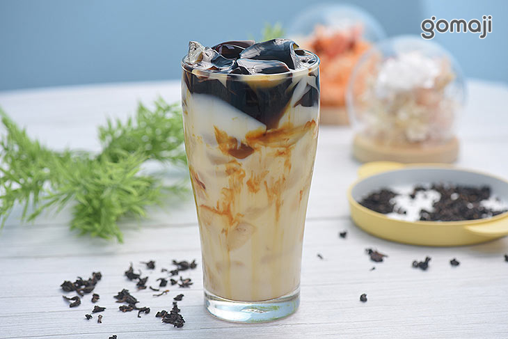 黑糖仙草撞奶